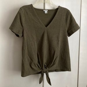 J Crew tie-front top